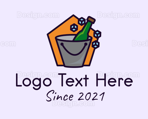 Cold Beer Bucket Logo