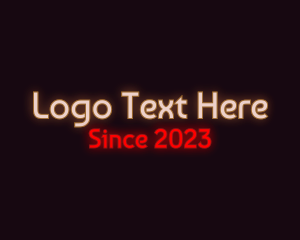 Glowing Retro Sign logo