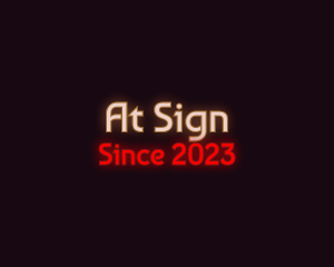 Glowing Retro Sign logo design