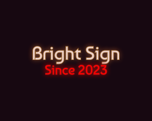 Glowing Retro Sign logo