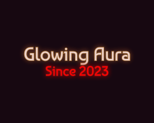 Glowing Retro Sign logo design