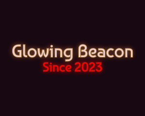 Glowing Retro Sign logo design