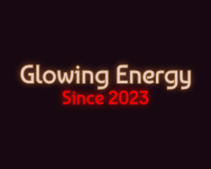 Glowing Retro Sign logo design