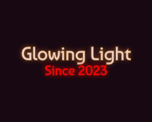 Glowing Retro Sign logo design