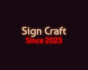 Glowing Retro Sign logo