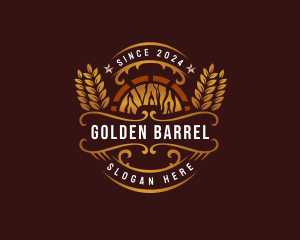 Liquor Barrel Brewing logo design