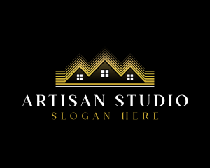 Luxury Roofing House logo design