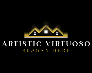 Luxury Roofing House logo design