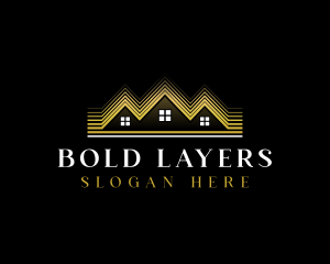 Luxury Roofing House logo design