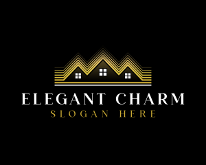 Luxury Roofing House logo design