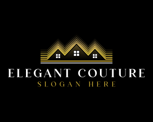 Luxury Roofing House logo design