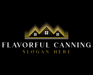 Luxury Roofing House logo design