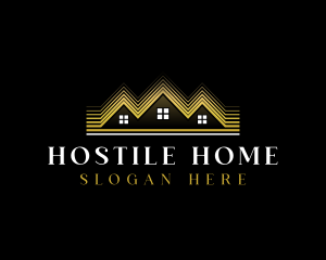 Luxury Roofing House logo design