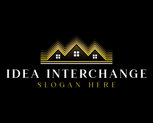 Luxury Roofing House logo design