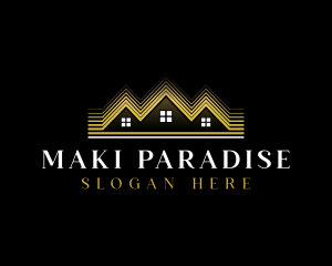 Luxury Roofing House logo design