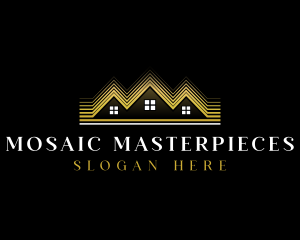 Luxury Roofing House logo design