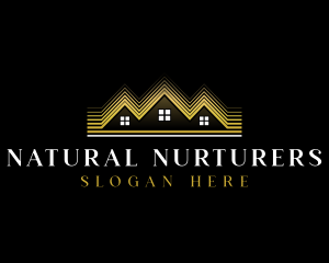 Luxury Roofing House logo design