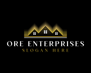 Luxury Roofing House logo design