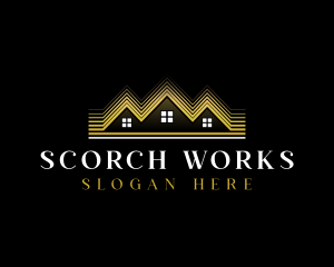 Luxury Roofing House logo design