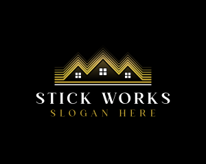 Luxury Roofing House logo design