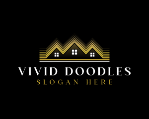 Luxury Roofing House logo design