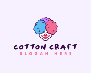 Sweet Cotton Candy Clown logo design