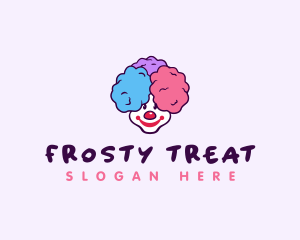 Sweet Cotton Candy Clown logo design