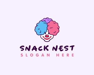 Sweet Cotton Candy Clown logo design