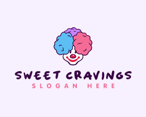 Sweet Cotton Candy Clown logo design