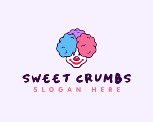 Sweet Cotton Candy Clown logo design