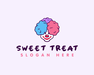 Sweet Cotton Candy Clown logo design