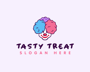 Sweet Cotton Candy Clown logo design