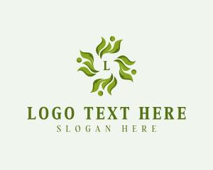 Eco Gardening Leaves logo