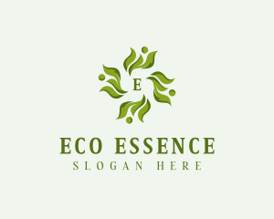 Eco Gardening Leaves logo design