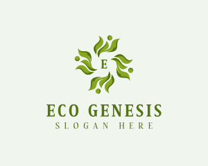 Eco Gardening Leaves logo design