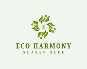 Eco Gardening Leaves logo design