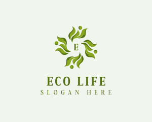 Eco Gardening Leaves logo design