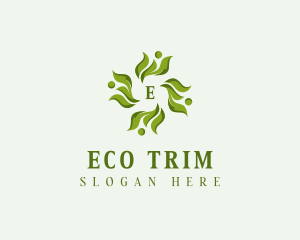 Eco Gardening Leaves logo design