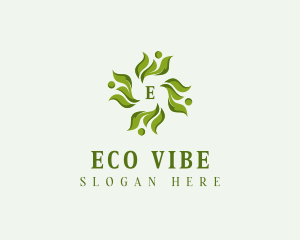 Eco Gardening Leaves logo design