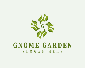 Eco Gardening Leaves logo design