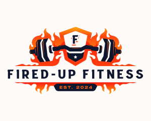 Fitness Gym Barbell logo