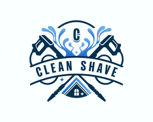 Pressure Washer Clean logo design