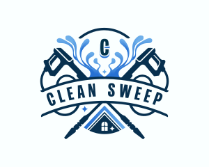 Pressure Washer Clean logo design