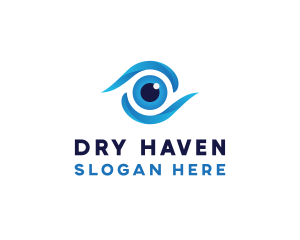 Eye Swoosh Lens logo design