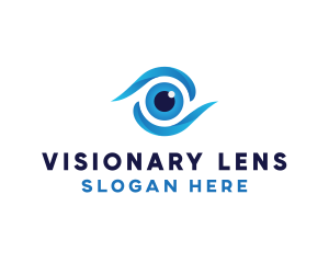 Eye Swoosh Lens logo