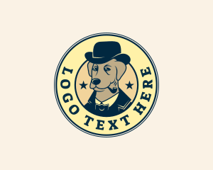 Vintage Tuxedo Dog logo