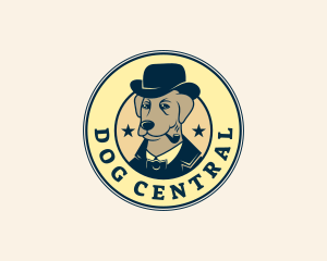 Vintage Tuxedo Dog logo design