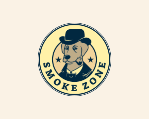 Vintage Tuxedo Dog logo design