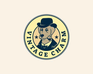 Vintage Tuxedo Dog logo design