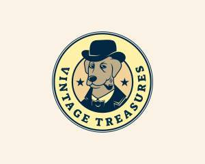 Vintage Tuxedo Dog logo design